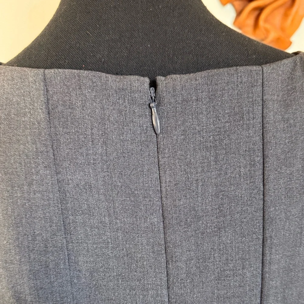 Calvin Klein Charcoal Gray Sleeveless Belted Dress - Picture 5 of 5